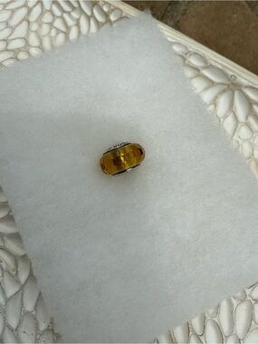 PANDORA Sterling Silver Golden Yellow Fascinating Faceted Murano 791629